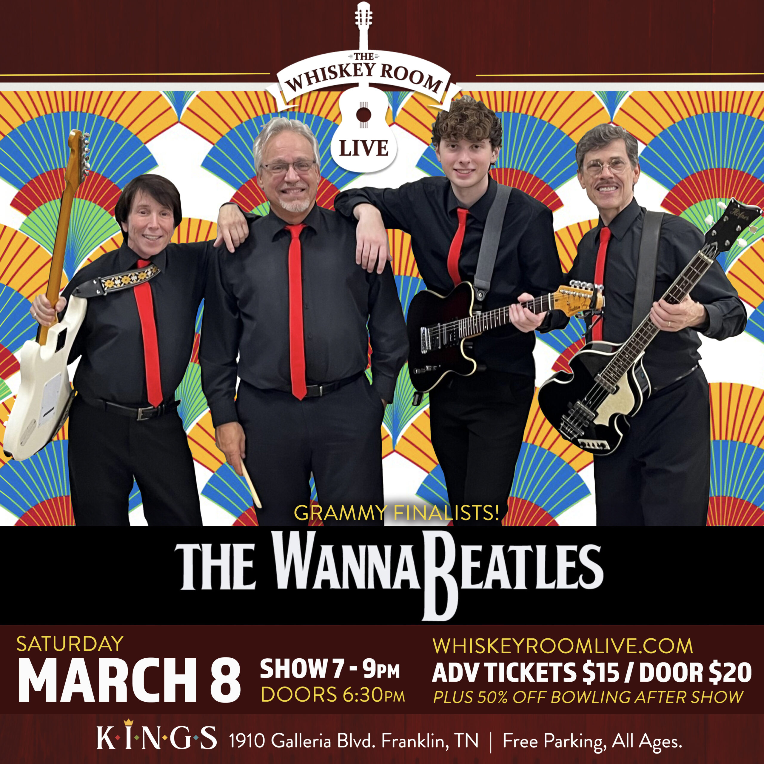 The WannaBeatles Live at Kings Bowl in Franklin, TN.