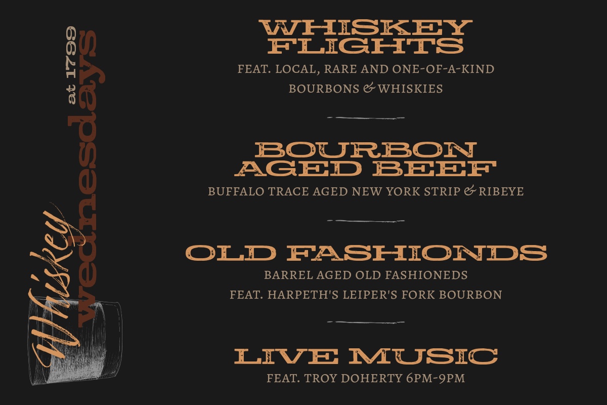 Whiskey Wednesday feat. Troy Doherty | 1799 Bar in downtown Franklin, at The Harpeth Hotel.