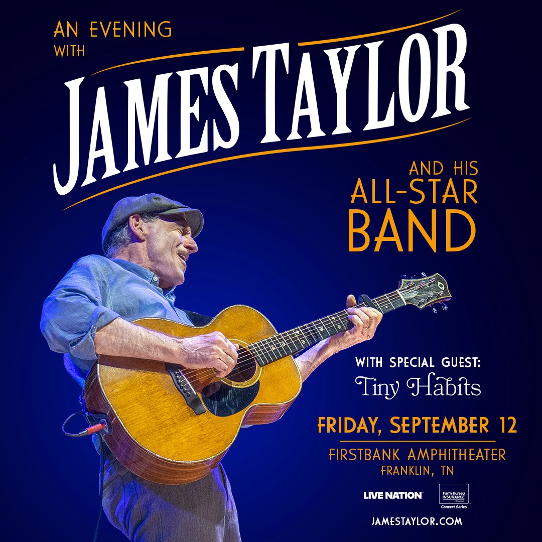 James Taylor Concert in Franklin, TN at FirstBank Amphitheater.