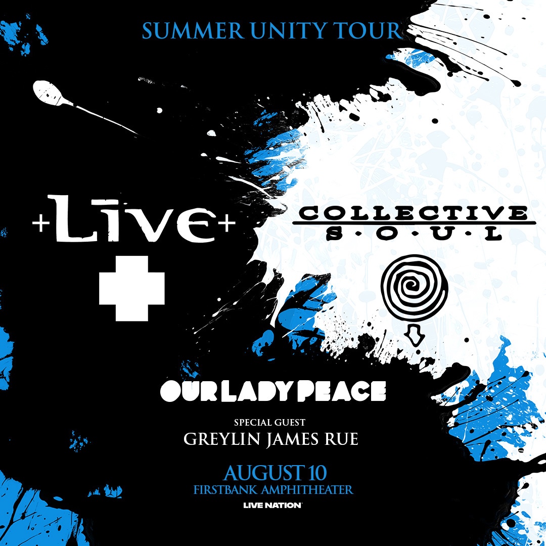 +LIVE+ & Collective Soul with special guests Our Lady Peace & Greylin James Rue in Franklin, TN FirstBank Amphitheater.