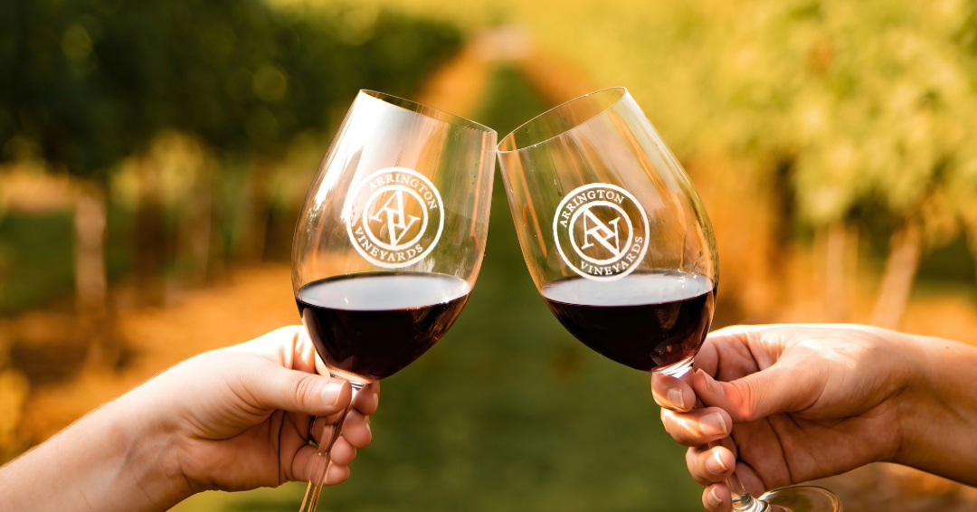 Red Wine cheers at Arrington Vineyards in Arrington, Tennessee. 