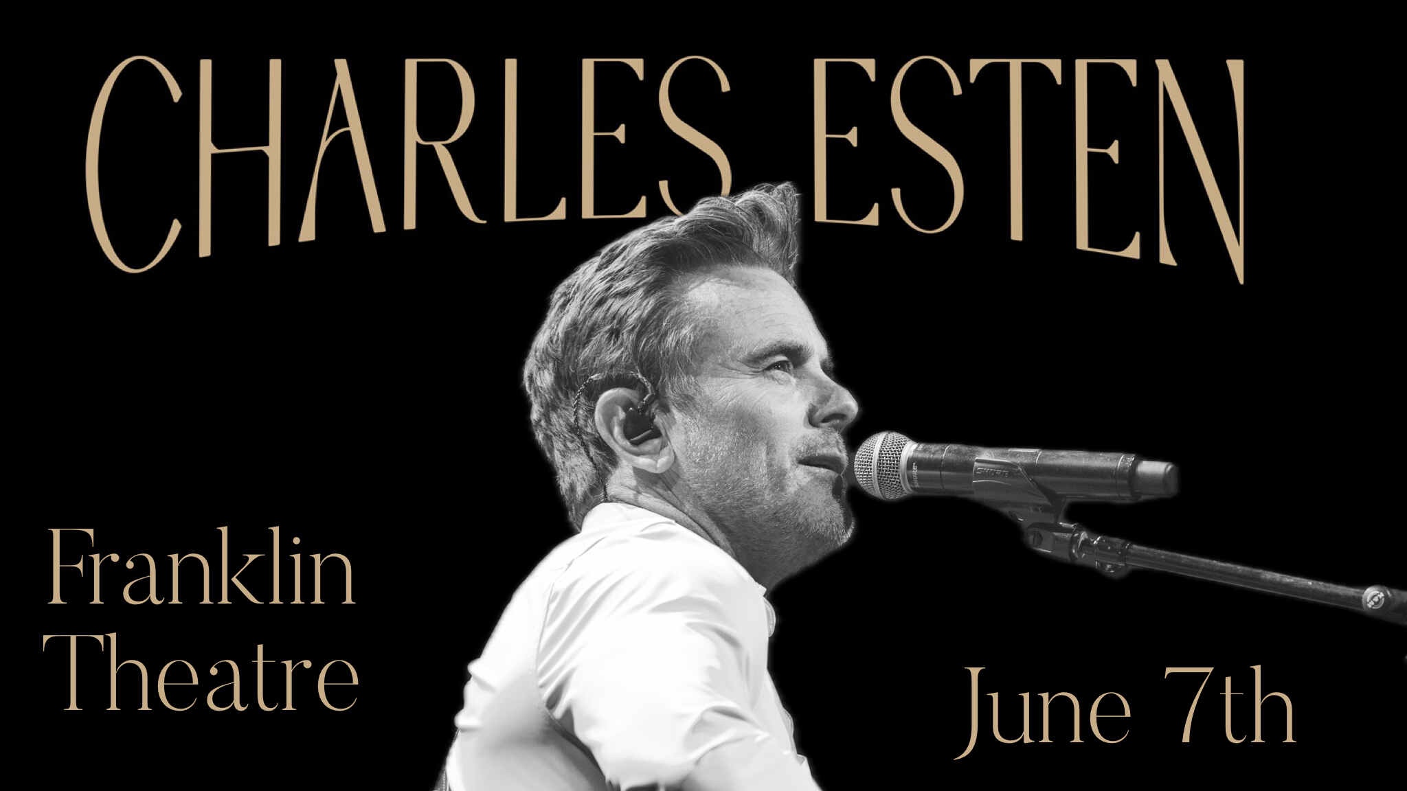 Charles Esten (Nashville, Outer Banks) returns to The Franklin Theatre on June 7, performing songs from his most recent album, Love Ain't Pretty.