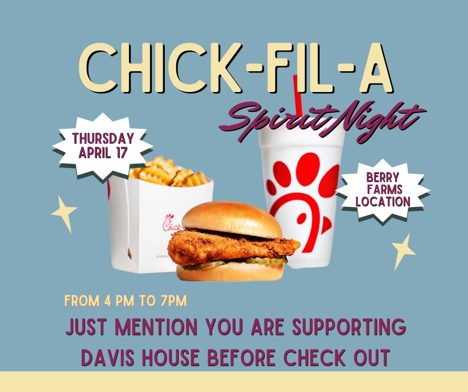 Dive with Davis House at Chick-FIl-A in Berry Farms, Franklin, TN for Child Abuse Prevention Month.
