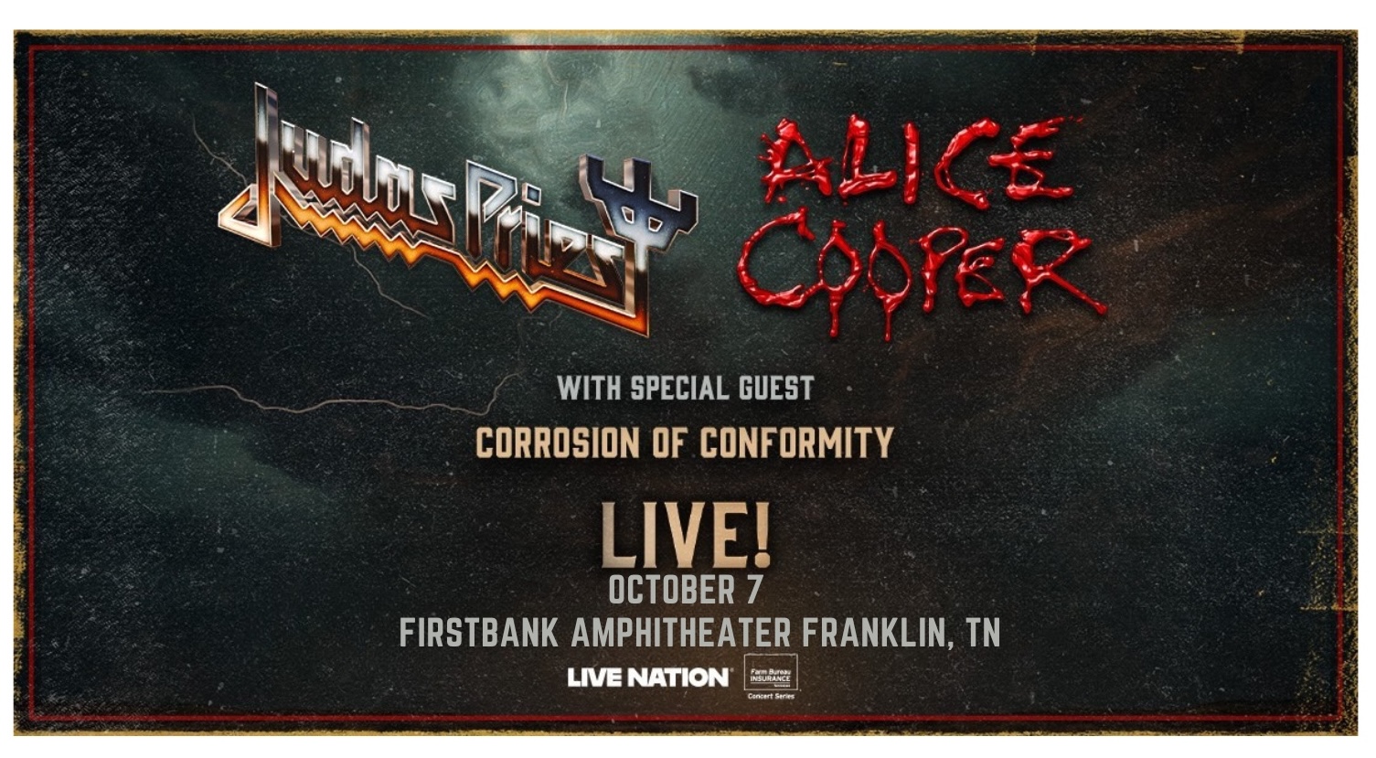 Judas Priest & Alice Cooper with special guest Corrosion of Conformity Franklin TN