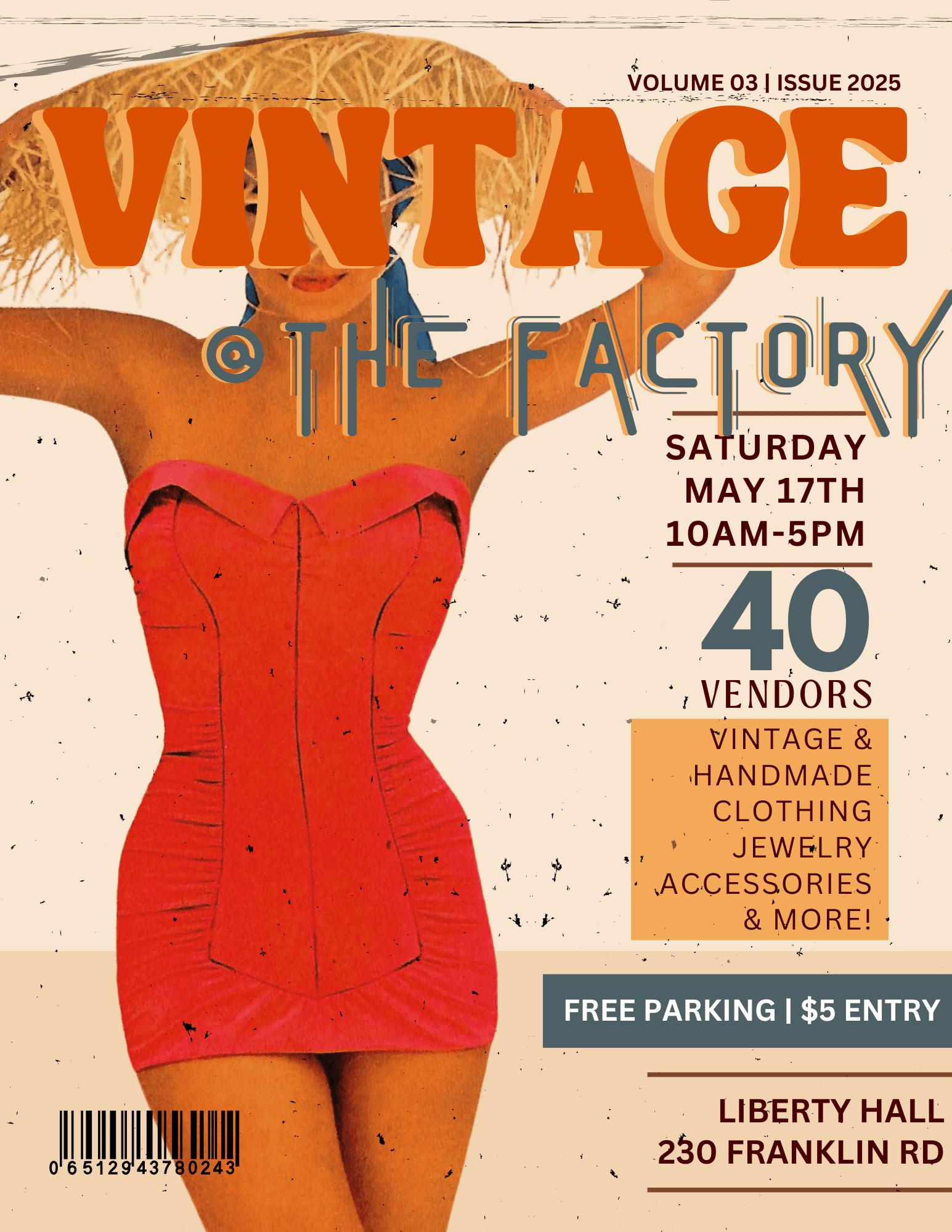 Vintage at The Factory Shopping Event in Franklin, TN, vintage and handmade clothing, accessories, and home goods for men, women, and kids.