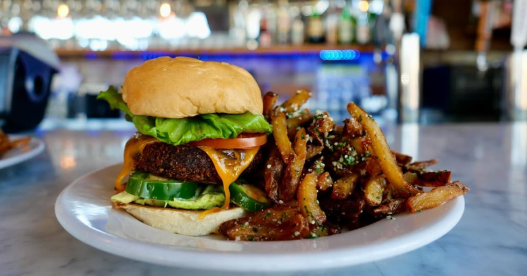 A burger and fries from Burger Up in Nashville, Tennessee. 