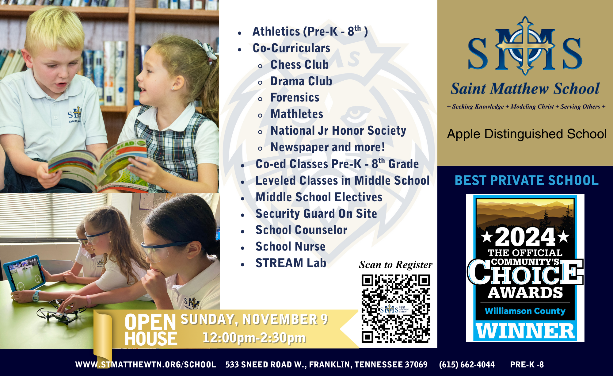 2025 Saint Matthew School Open House.