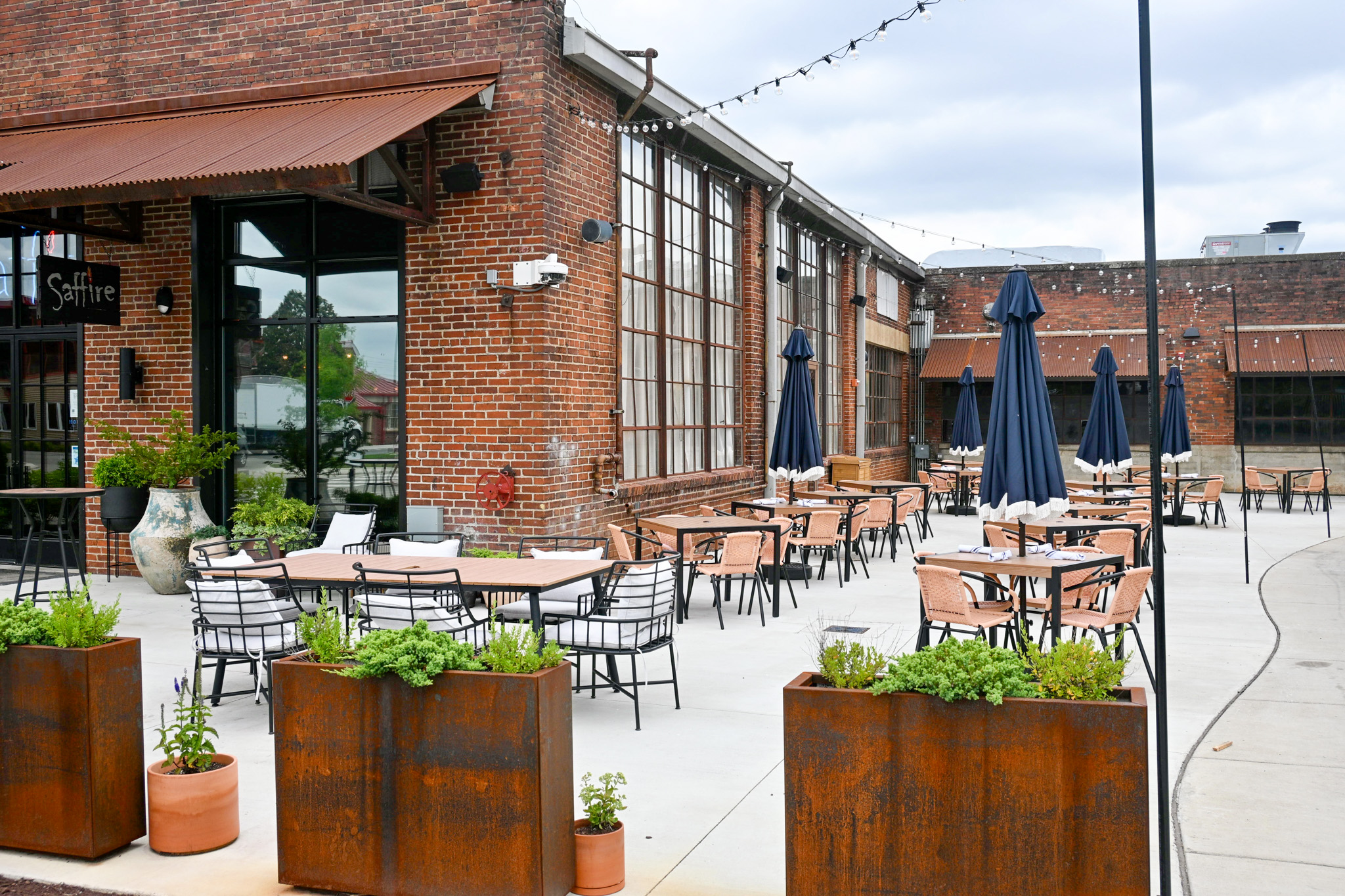 The Factory at Franklin Outdoor Dining in Franklin, Tenn., at Saffire Restaurant.