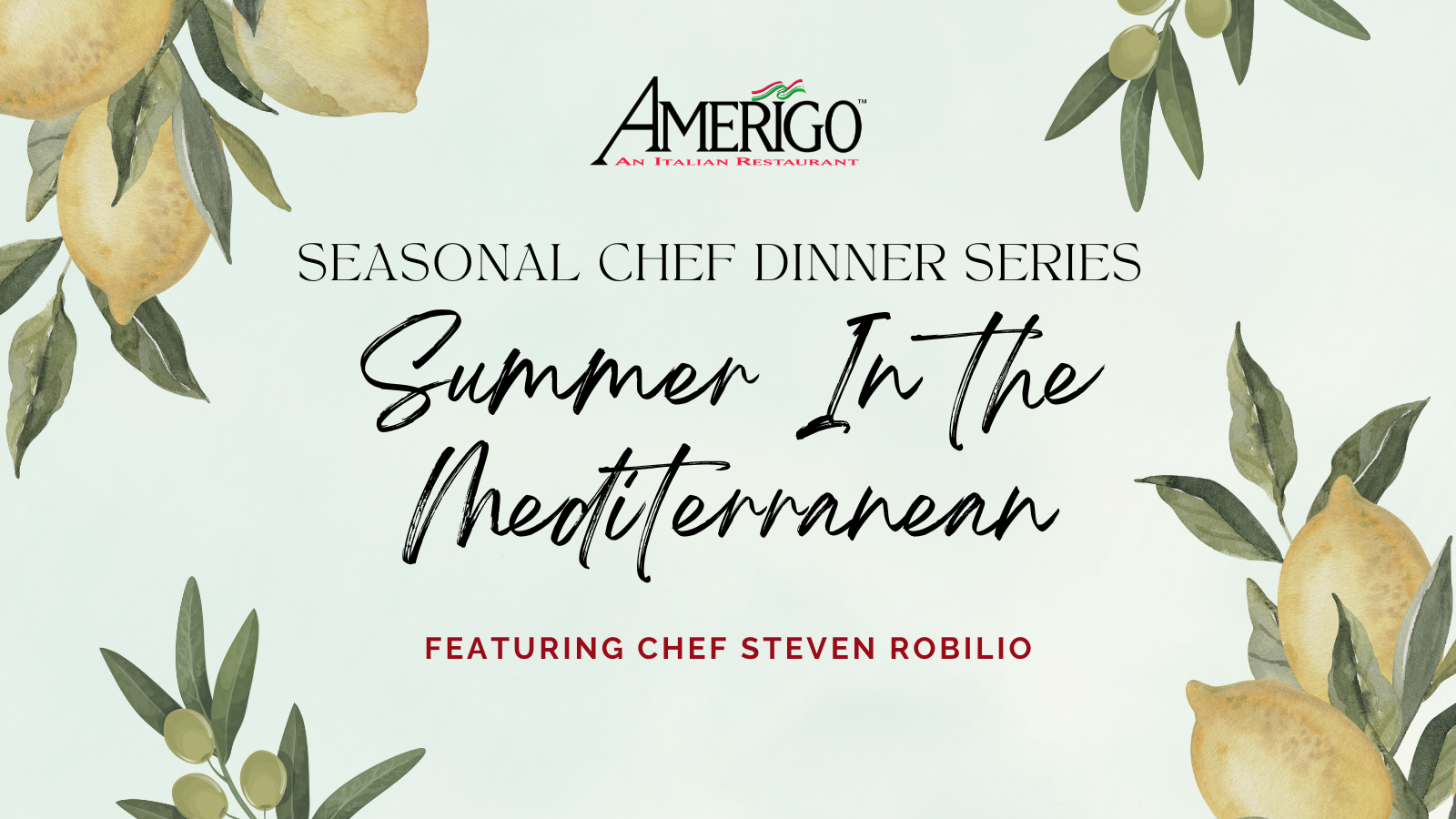 Chef Dinner Series- Summer in the Mediterranean Franklin, TN.