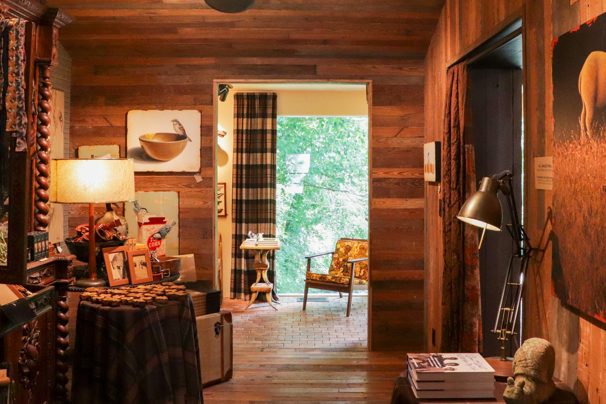 Inside David Arms Studio, an art gallery in Leiper's Fork, Tennessee. 