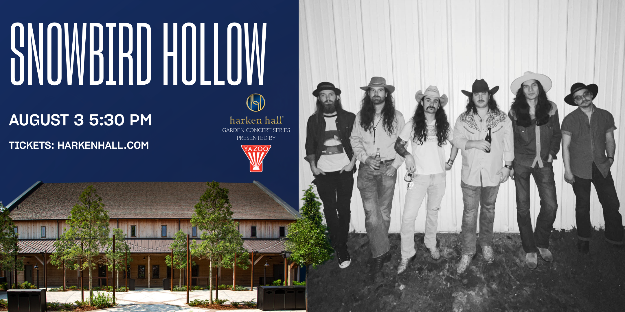 Harken Hall Garden Concert Series Presented by Yazoo Featuring Snowbird Hollow A