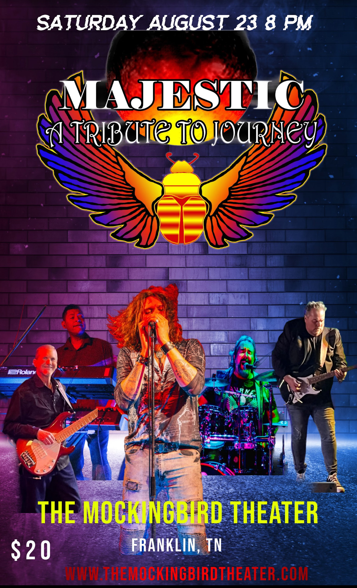 Majestic- A Tribute to Journey in downtown Franklin at the Mockingbird Theater.