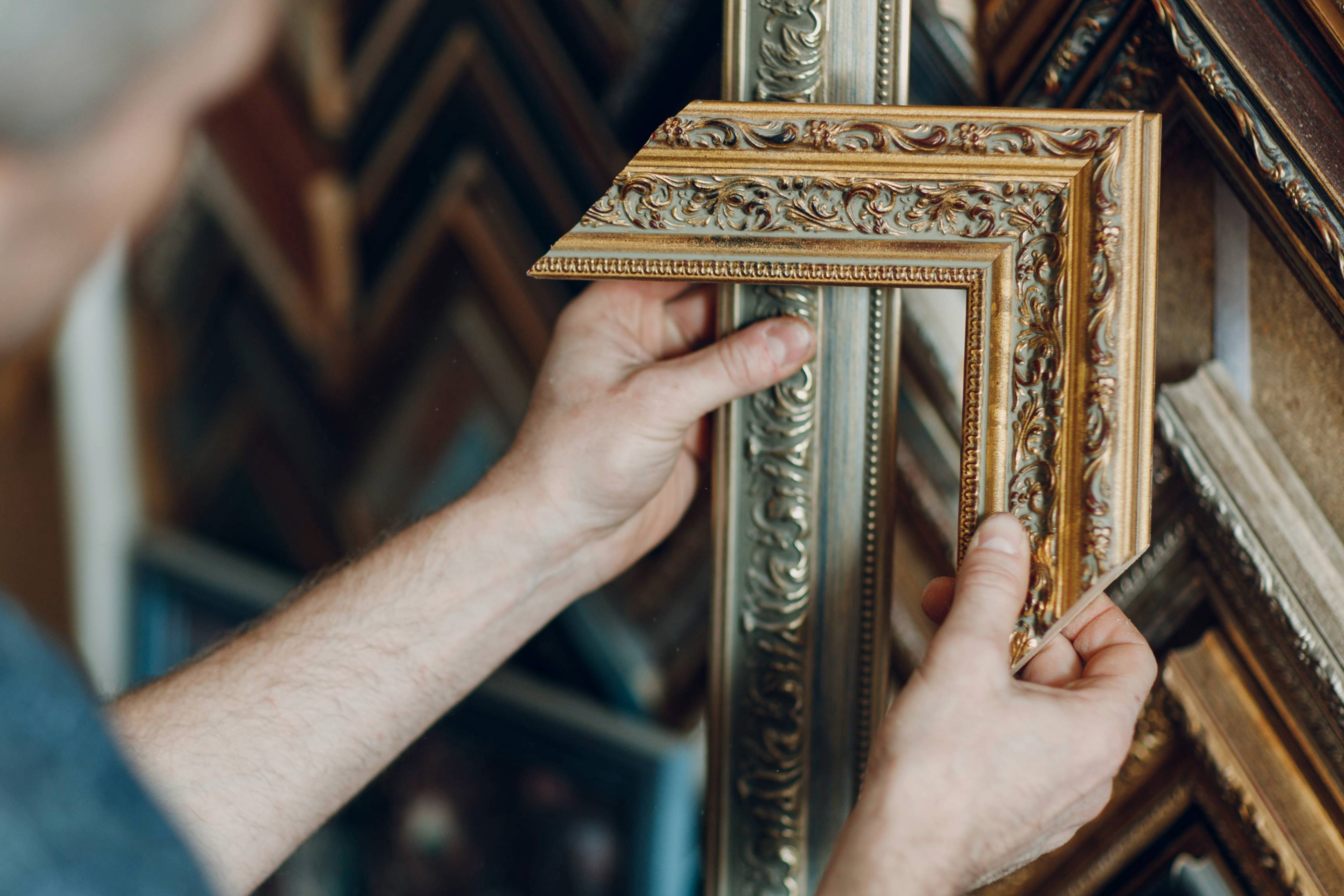 Custom frames at Ward Galleries Framing and Fine Arts in Williamson County, Tennessee.