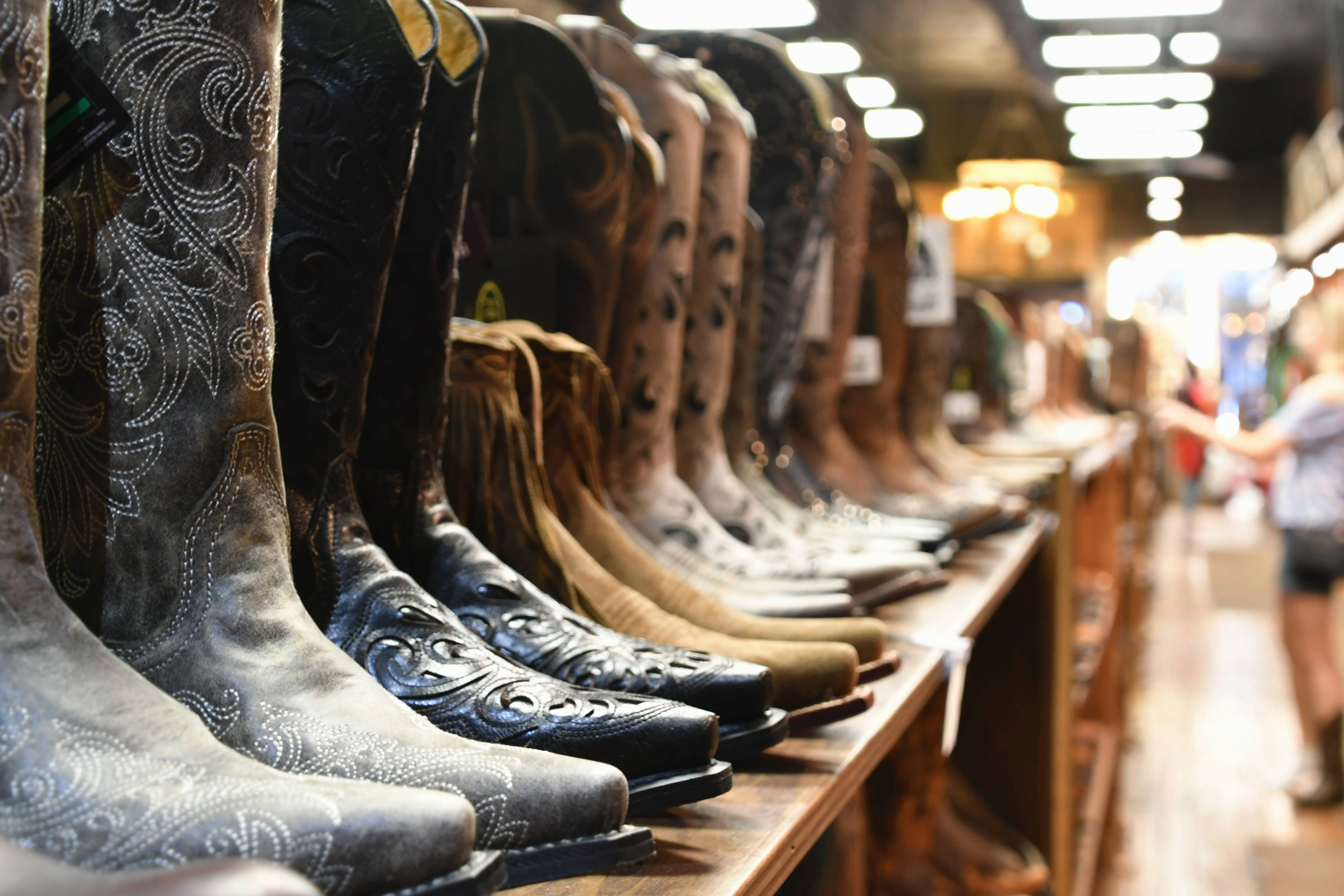 Experience western culture and cowboy boots on Broadway in Nashville, Tennessee. 
