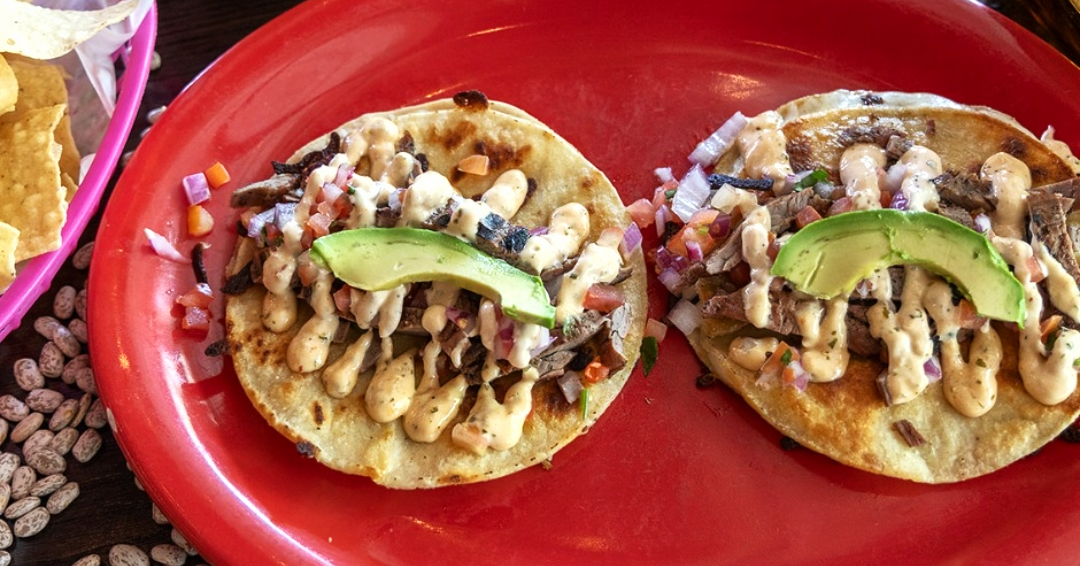 Tacos from Garcia's, a family owned Mexican restaurant in Franklin, Tennessee, where you can find international cuisine.