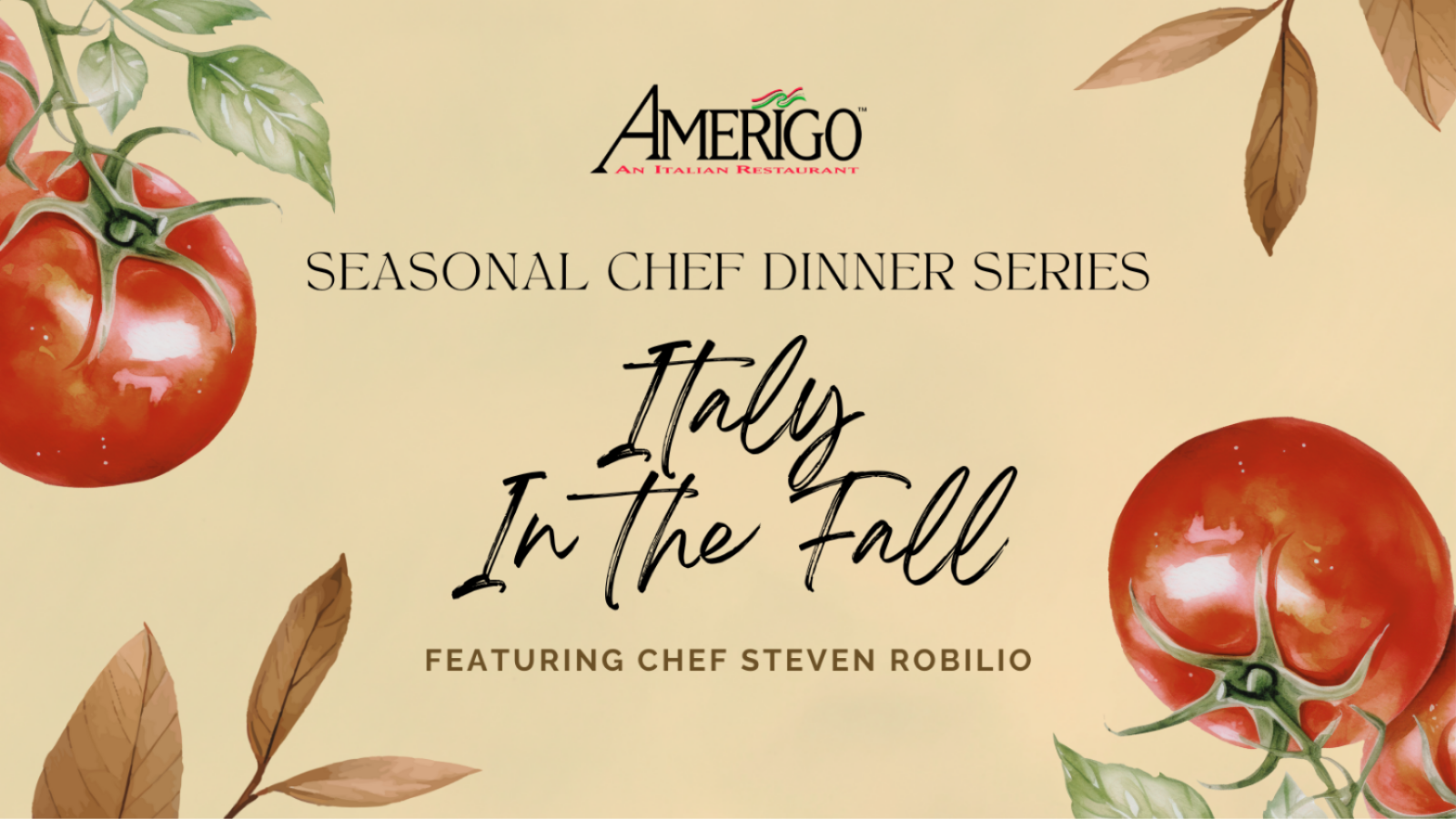 Italy in the Fall Chef Dinner Brentwood TN Cool Springs.