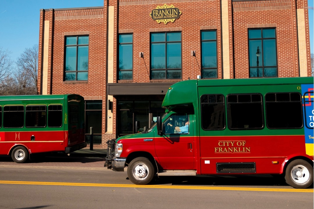 Franklin TN Transit Authority Downtwon Factory at Franklin Shuttle