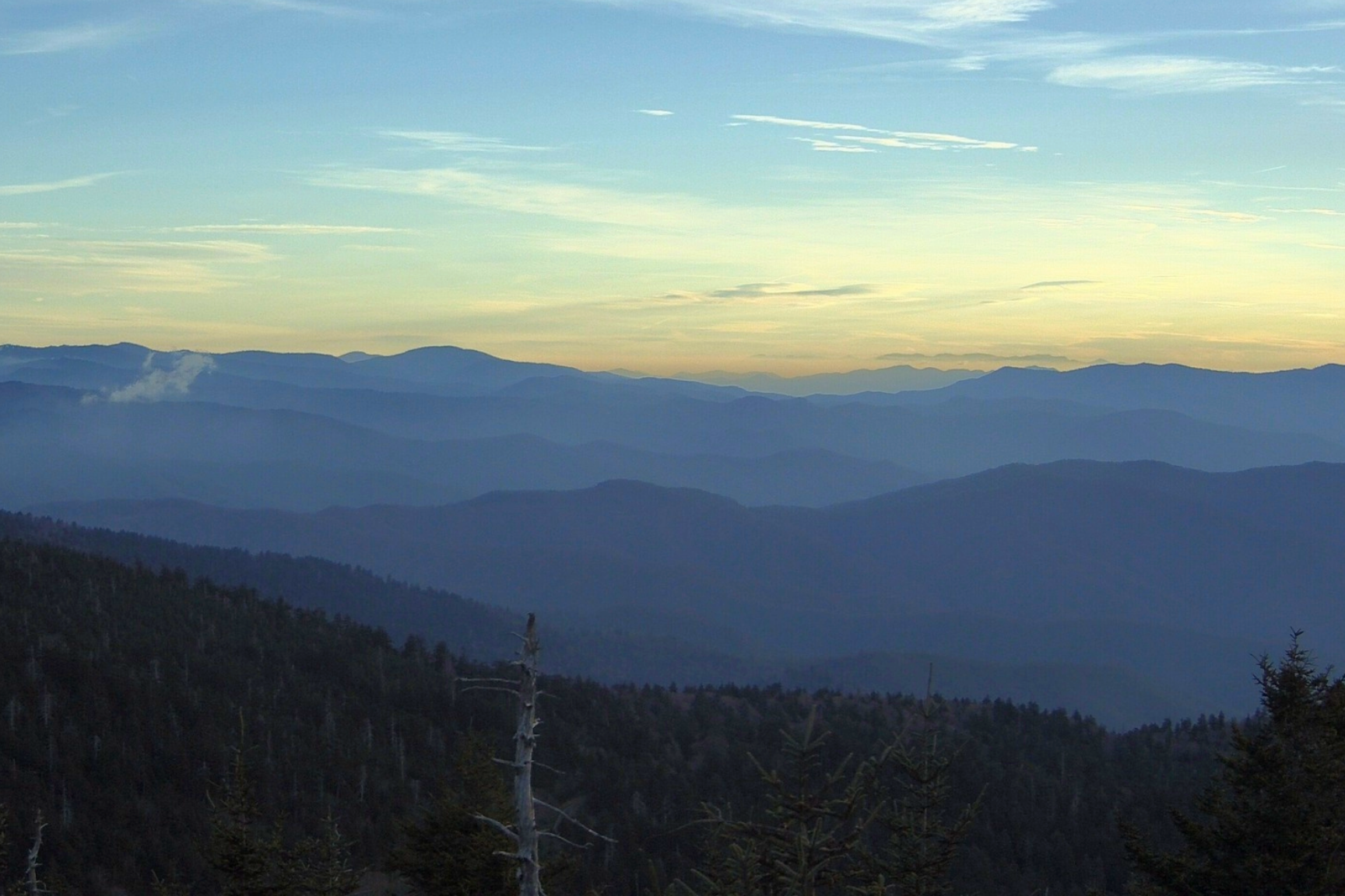 Visit Great Smoky Mountains National Park, which spans across Tennessee and North Carolina, for mountain views like this one.
