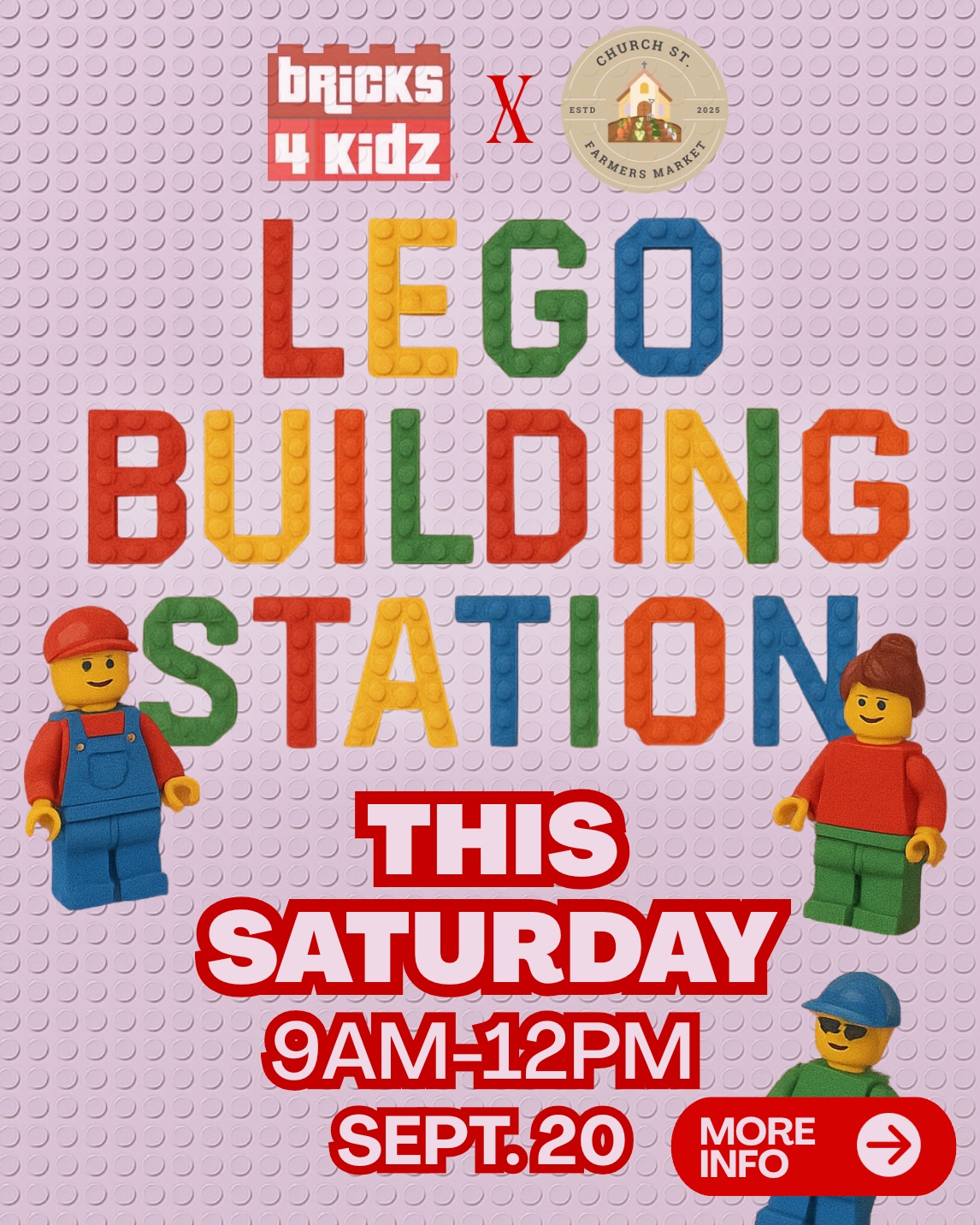 Lego Building Event at Church Street Farmers Market