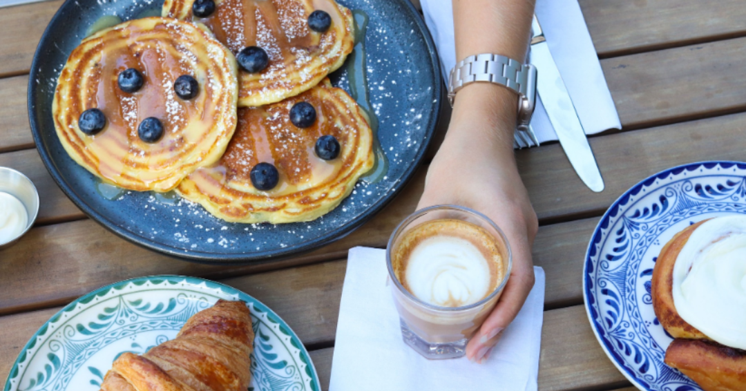 Pancakes and brunch items at McGavock's Coffee Bar in Franklin, Tennessee. 