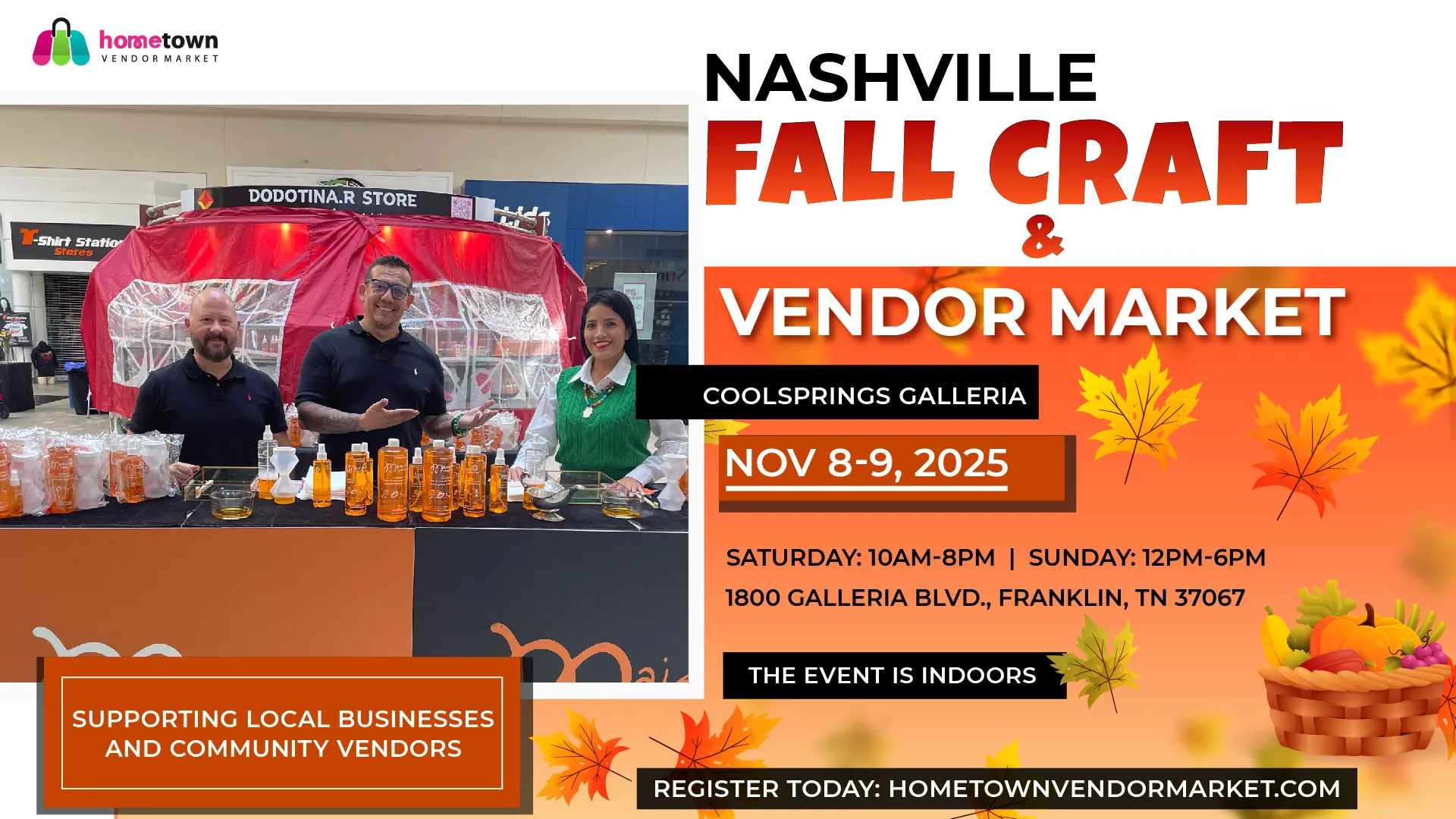 Nashville Fall Craft Vendor Market in Franklin, TN.