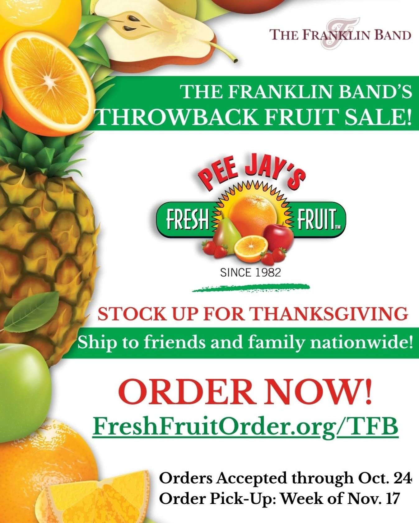 The Franklin Band Throwback Fruit Sale