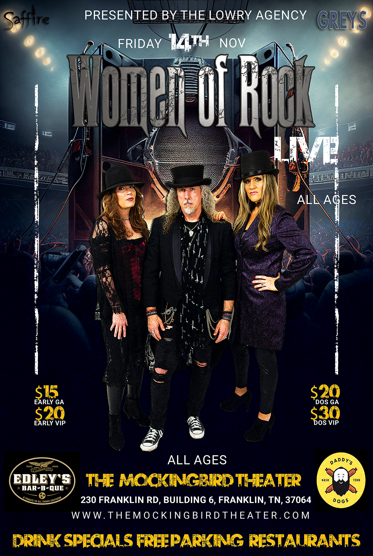 Women of Rock LIVE at The Mockingbird Theater in Franklin!