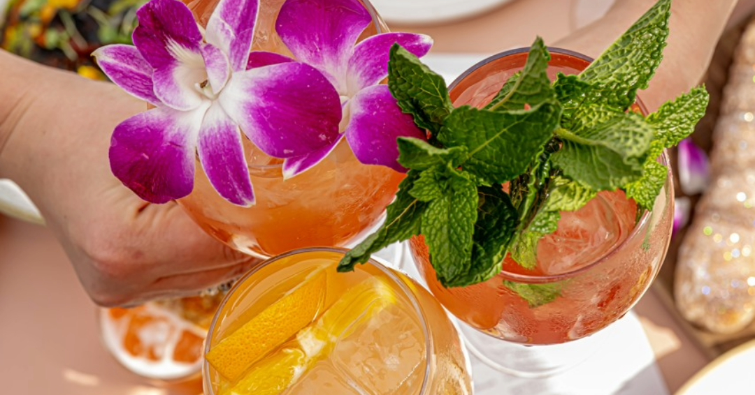 Brunch cocktails in Nashville, Tennessee's Gulch neighborhood, at L.A. Jackson's rooftop..