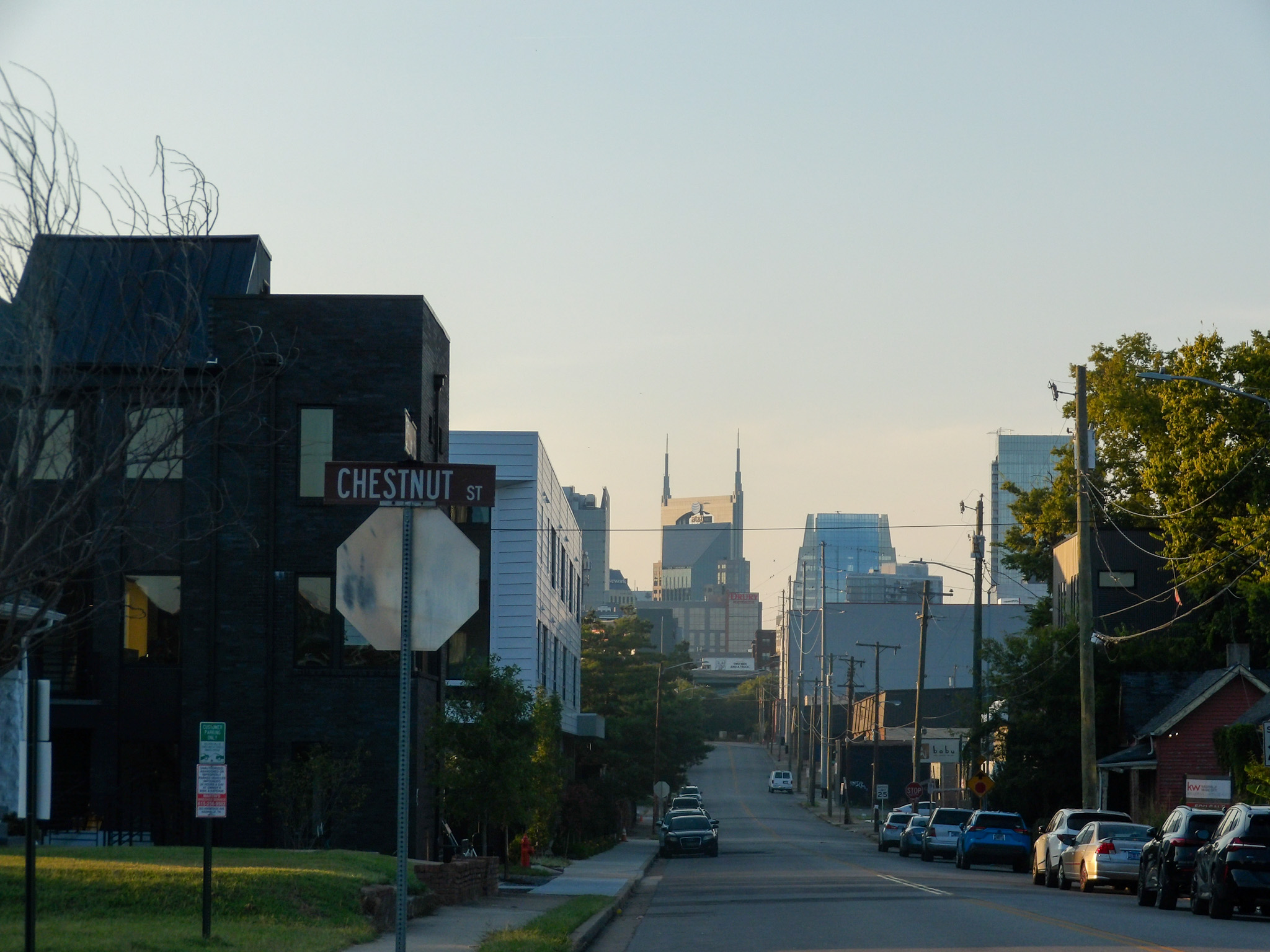 The Nashville, Tennessee skyline, as seen from Wedgewood-Houston. 
