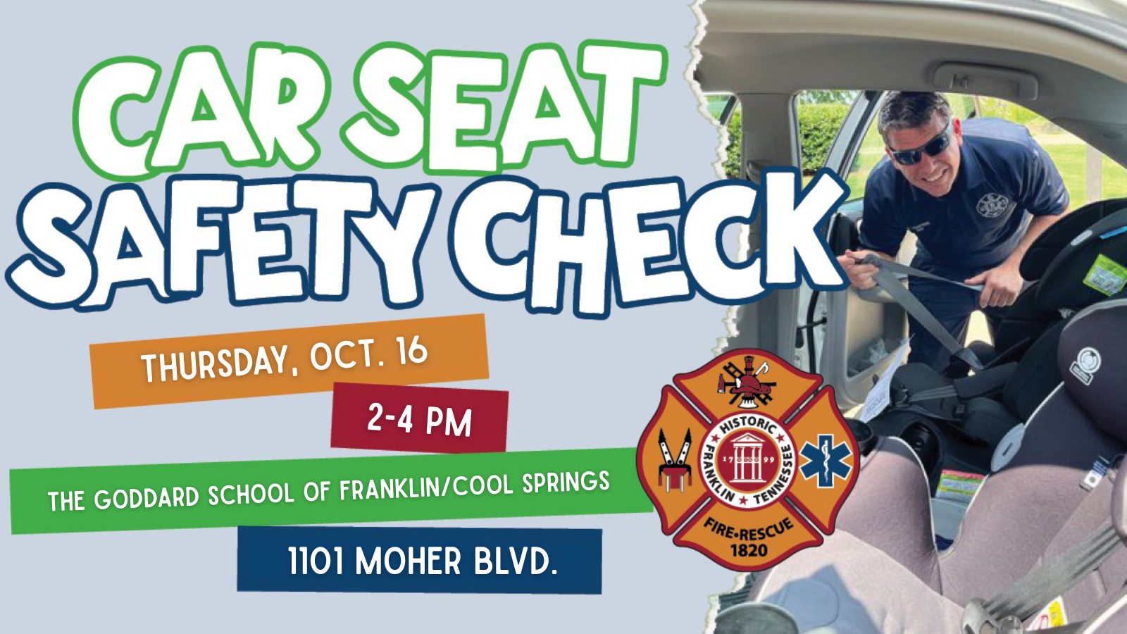 Car Seat Safety Check in Franklin, TN.